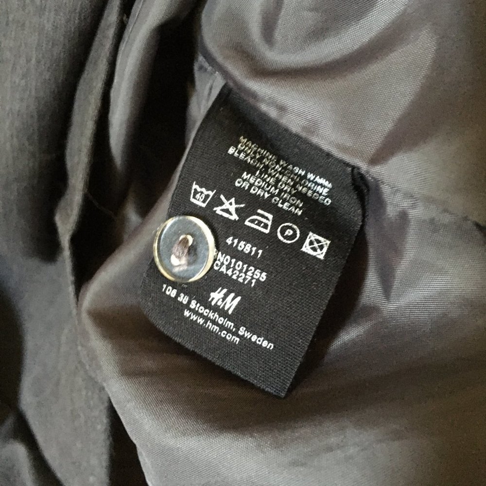 H&M Charcoal Grey Fall Kick Pleated Career Skirt US 8 Office Siren - Picture 10 of 12